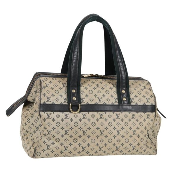 LOUIS VUITTON Monogram Mini Josephine GM Hand Bag Blue LV Auth - Picture 1 of 16